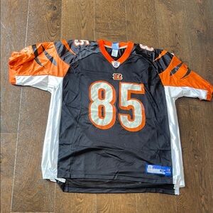 Chad occo cinqo Johnson #85 Black and Orange Cincinnati bengals Football Jersey